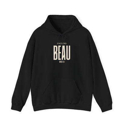 Black D'Accord Beau hoodie from front