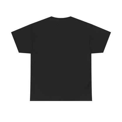 Back view of a black CHTQ BY CHAOTIQUE graphic T-shirt with a plain, unprinted back, displayed against a clean white background.