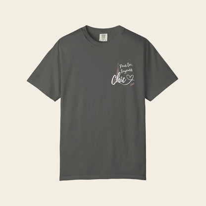 Gray t-shirt with 'Wrestling' text and graphic on a white background
