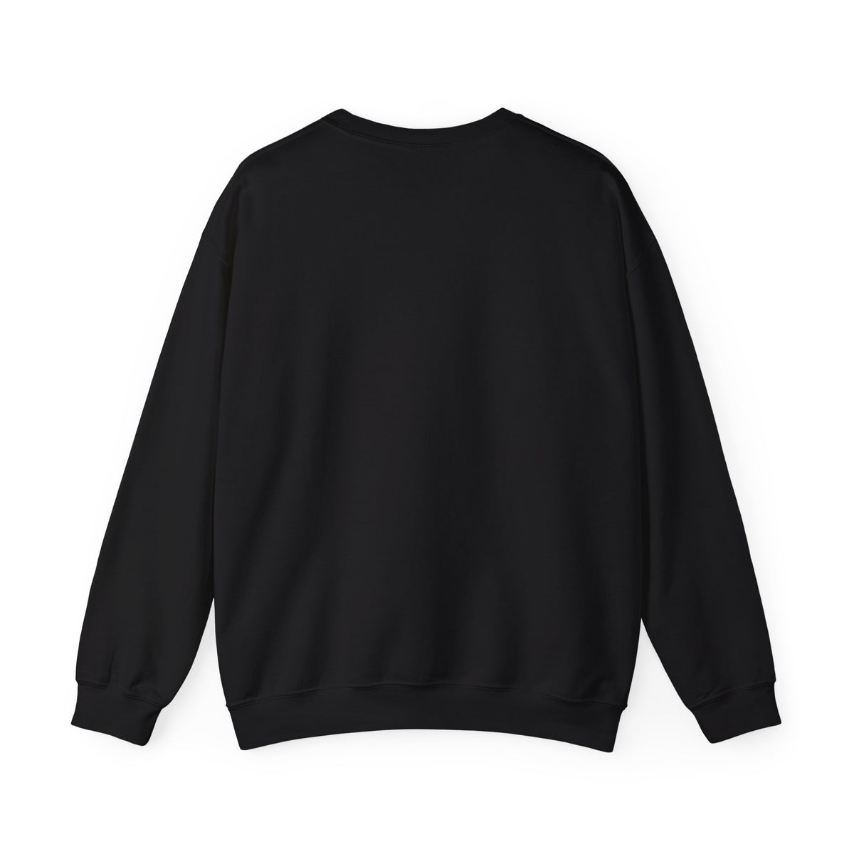 A black crewneck sweatshirt from back, with a bright pink “PARISIENNE” graphic, Paris skyline design, and “CHIC À MA FAÇON” text on the chest, displayed against a clean white background.