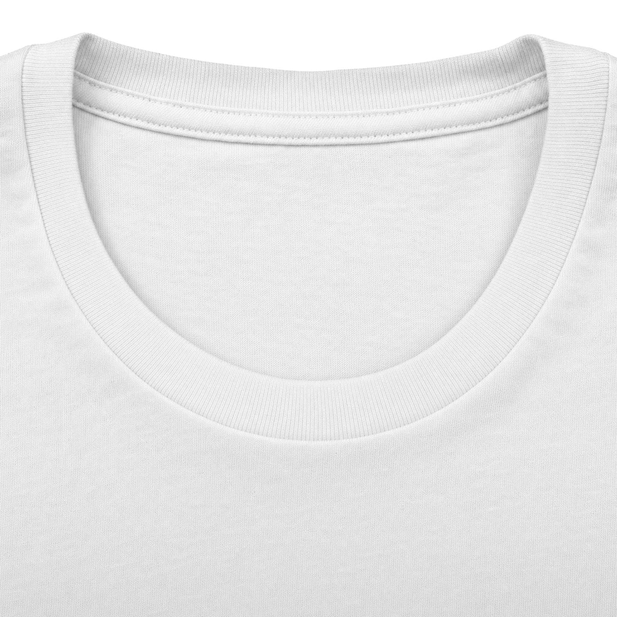 Close-up of UNSPIDERABLY Designed Out of Line white graphic T-shirt featuring black spider artwork and minimalist typography by CHTQ Design, front view