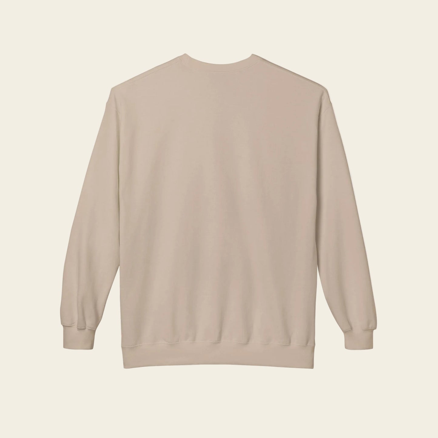 Beige sweatshirt on a white background