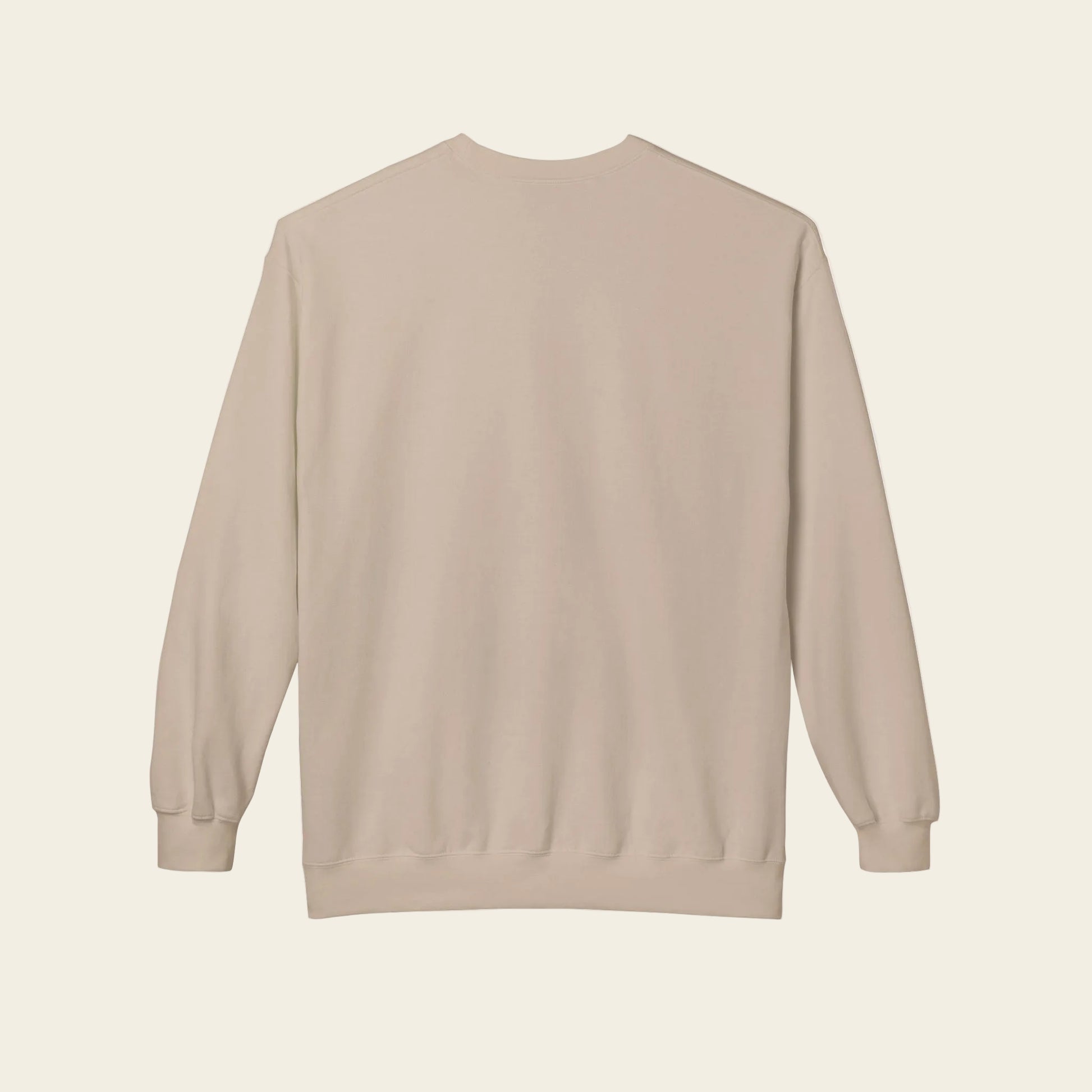 Beige sweatshirt on a white background
