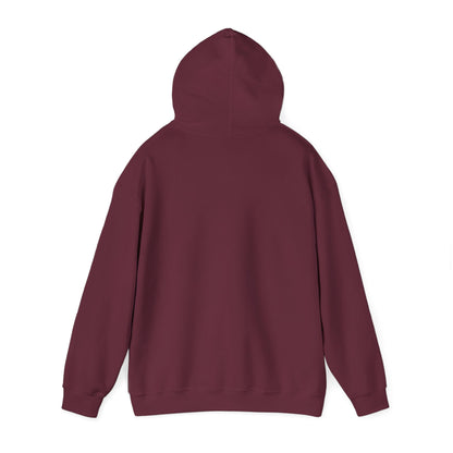 Maroon Chic by Chaotique pullover hoodie shown from the back, featuring a clean minimalist design and relaxed everyday fit.