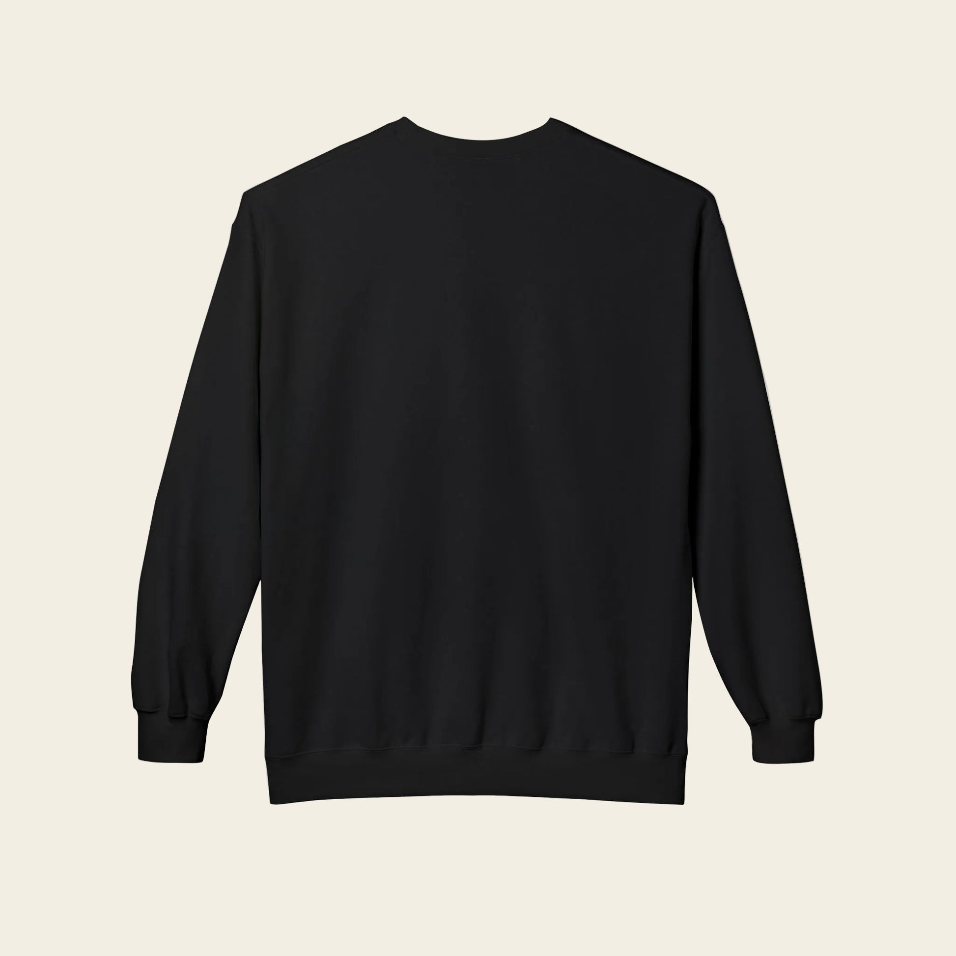 Black sweatshirt on a white background