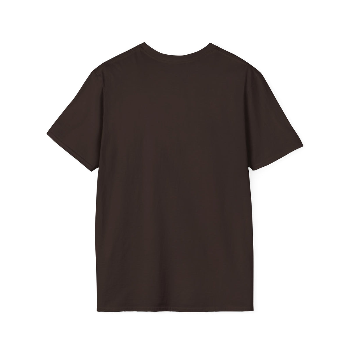 Brown short-sleeve T-shirt with “DESIGNED OUT OF LINE” and “BY CHTQ” printed on the front, displayed against a clean white background.