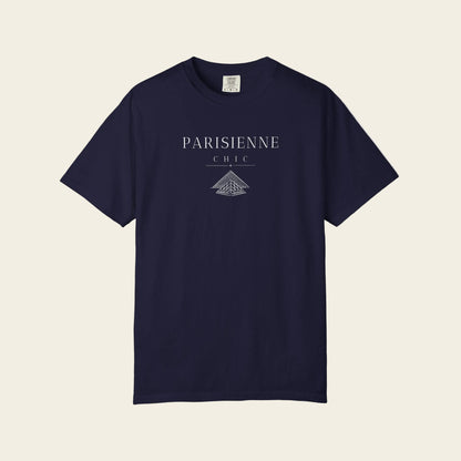 Navy blue t-shirt with motivational quote on a white background