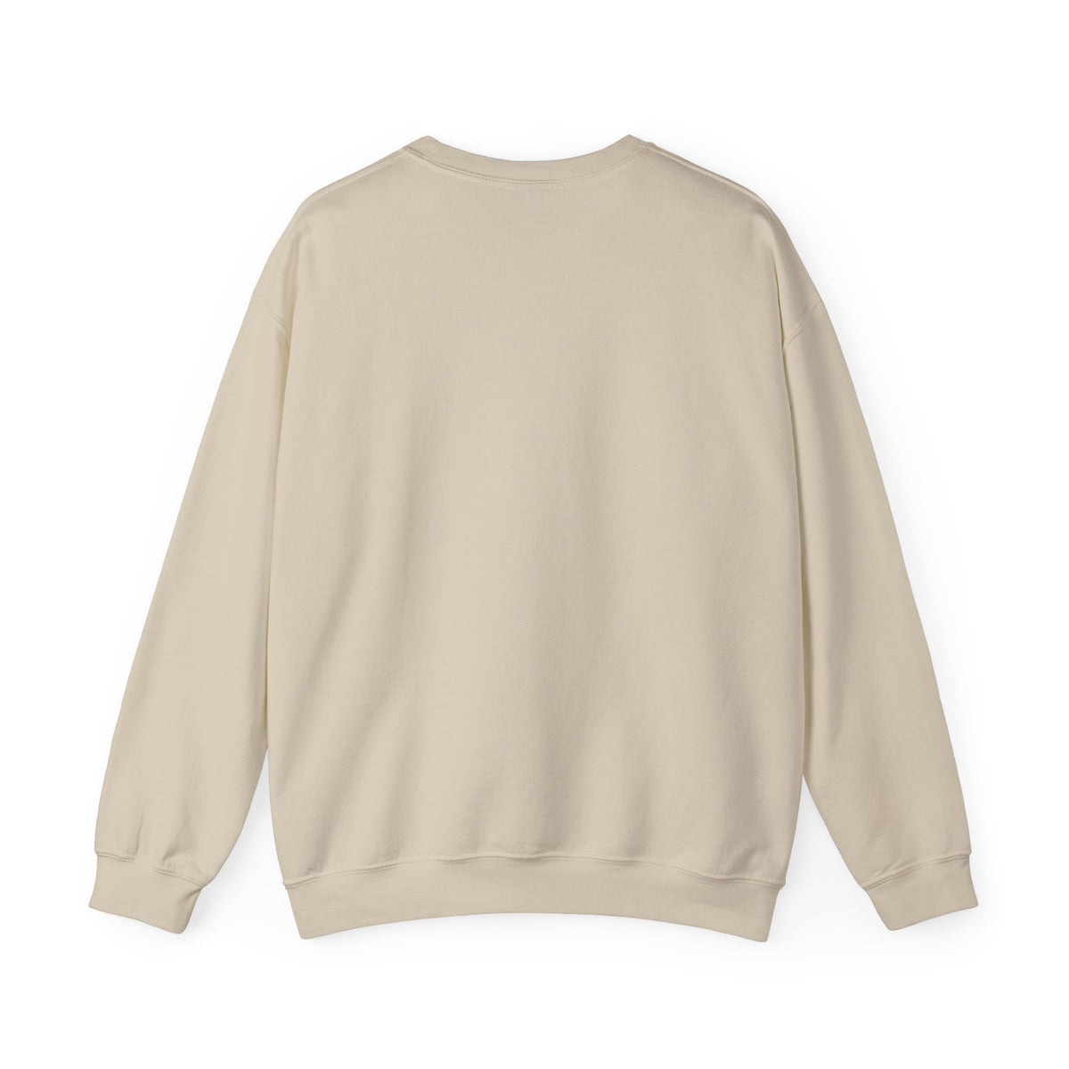 A beige crewneck sweatshirt from back, with a bright pink “PARISIENNE” graphic, Paris skyline design, and “CHIC À MA FAÇON” text on the chest, displayed against a clean white background.