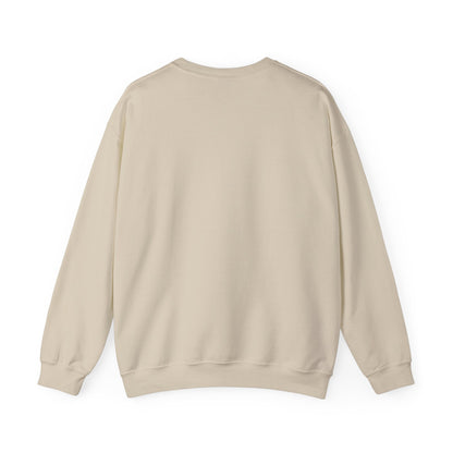 A beige crewneck sweatshirt from back, with a bright pink “PARISIENNE” graphic, Paris skyline design, and “CHIC À MA FAÇON” text on the chest, displayed against a clean white background.