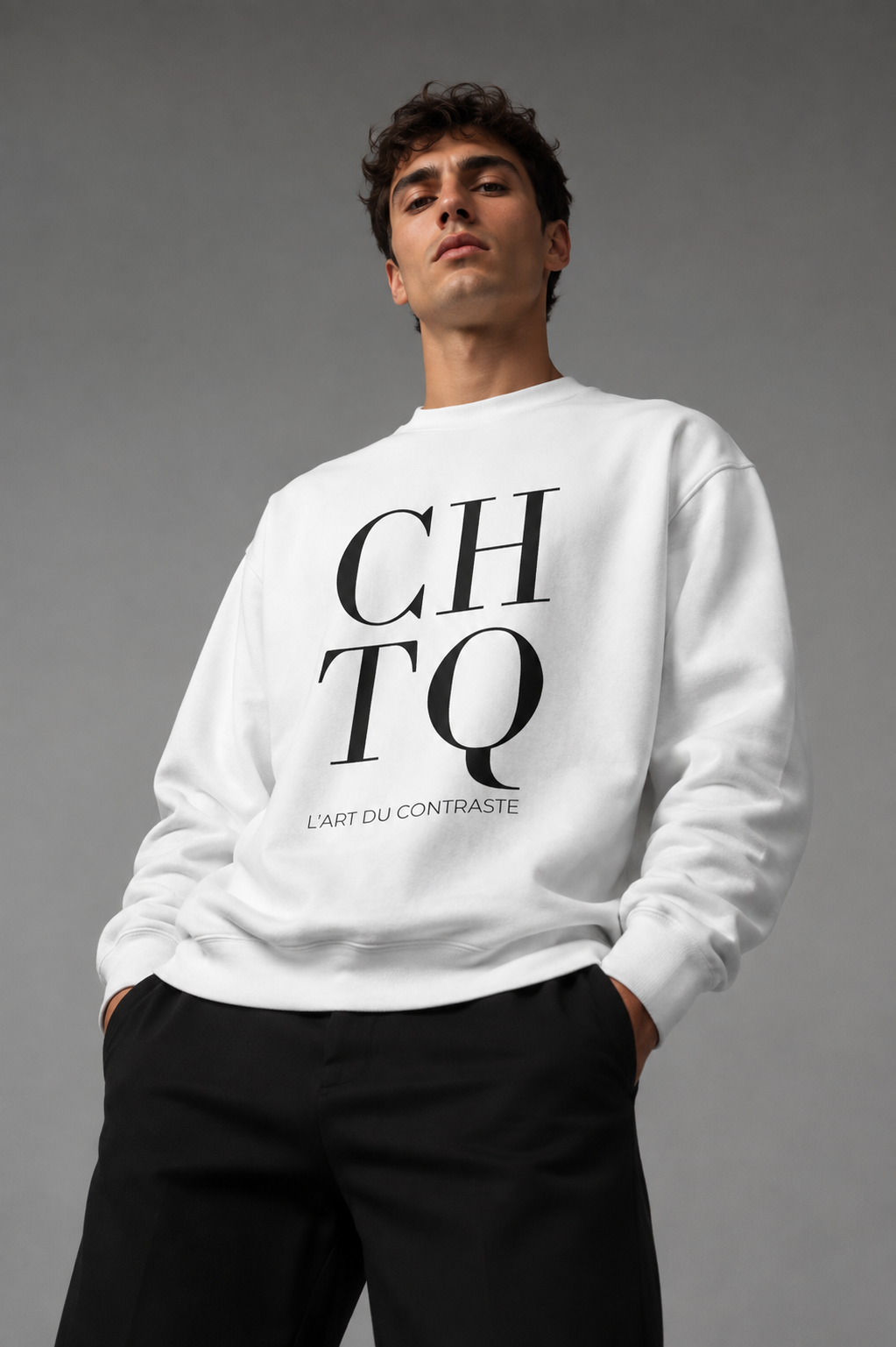 CHTQ Minimalist Graphic Crewneck Sweatshirt