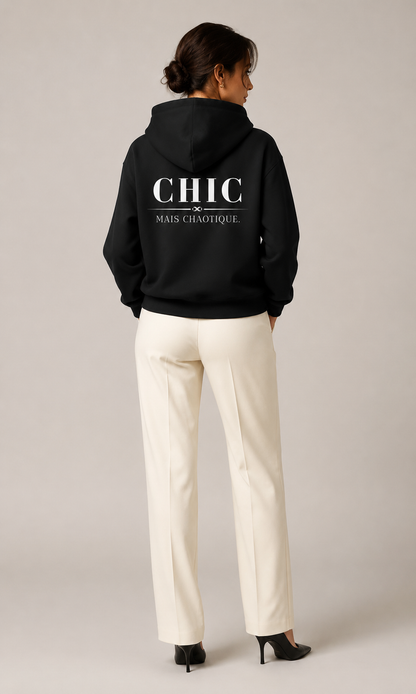 ÉLÉGANCE, Chic Mais Chaotique Fashion Hoodie