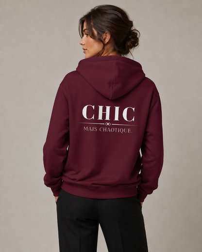 ÉLÉGANCE, Chic Mais Chaotique Fashion Hoodie