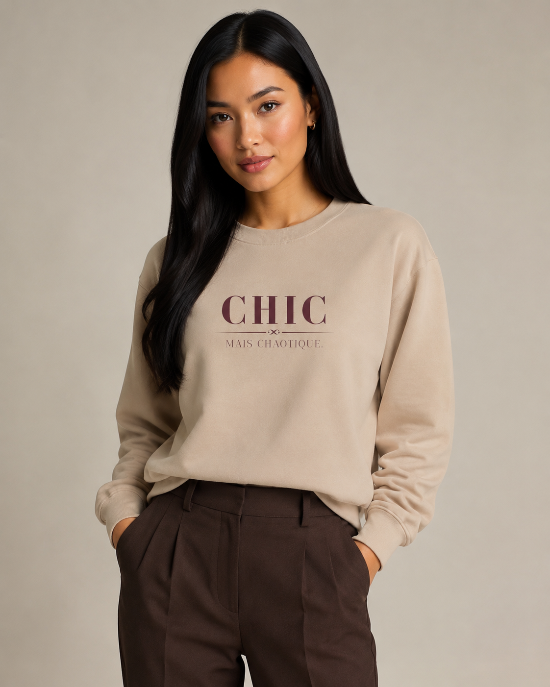 Chic Mais Chaotique Crewneck Fashion Sweatshirt