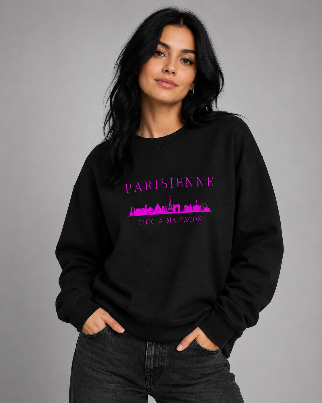 PARISIENNE Chic à Ma Façon Paris Graphic Sweatshirt