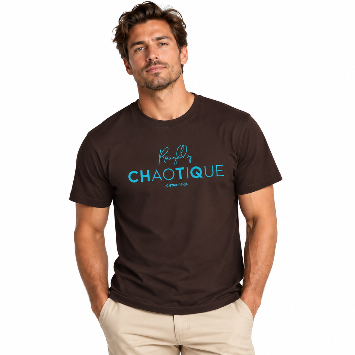 Roughly Chaotique Men’s Graphic Cotton T-Shirt