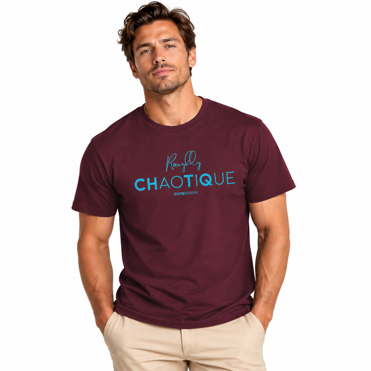 Roughly Chaotique Men’s Graphic Cotton T-Shirt