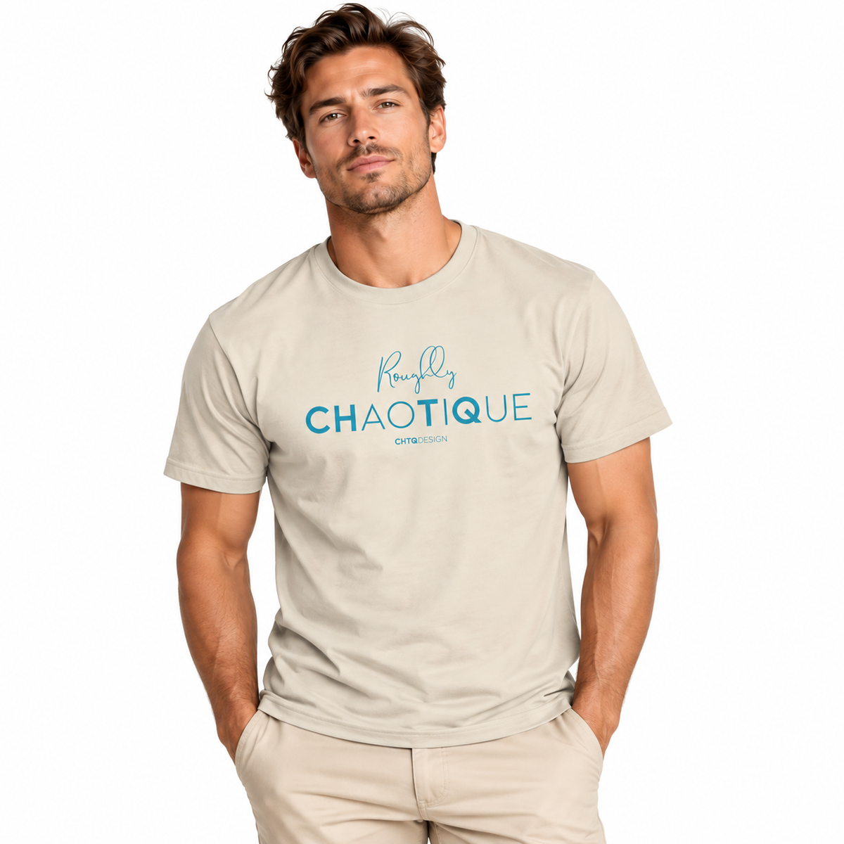 Roughly Chaotique Men’s Graphic Cotton T-Shirt