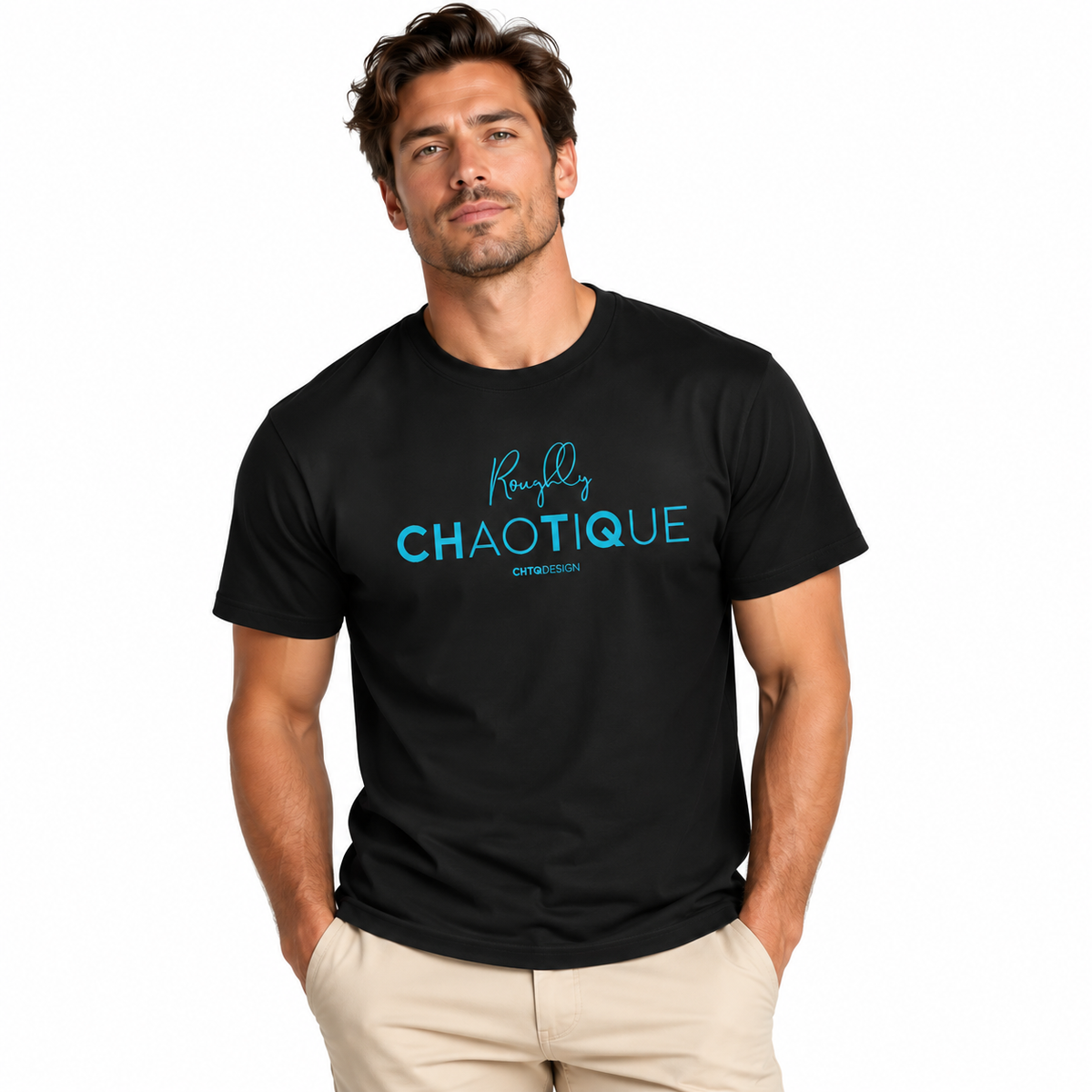 Roughly Chaotique Men’s Graphic Cotton T-Shirt