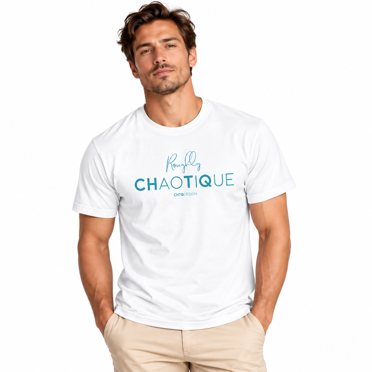 Roughly Chaotique Men’s Graphic Cotton T-Shirt