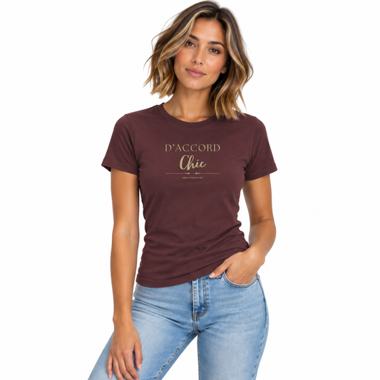 D’Accord Chic Women’s Slim Fit Graphic T-Shirt