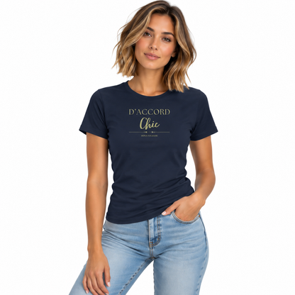 D’Accord Chic Women’s Slim Fit Graphic T-Shirt