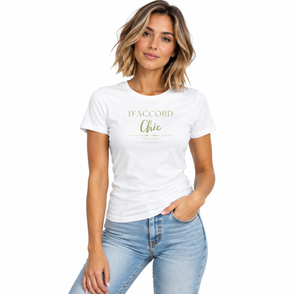 D’Accord Chic Women’s Slim Fit Graphic T-Shirt