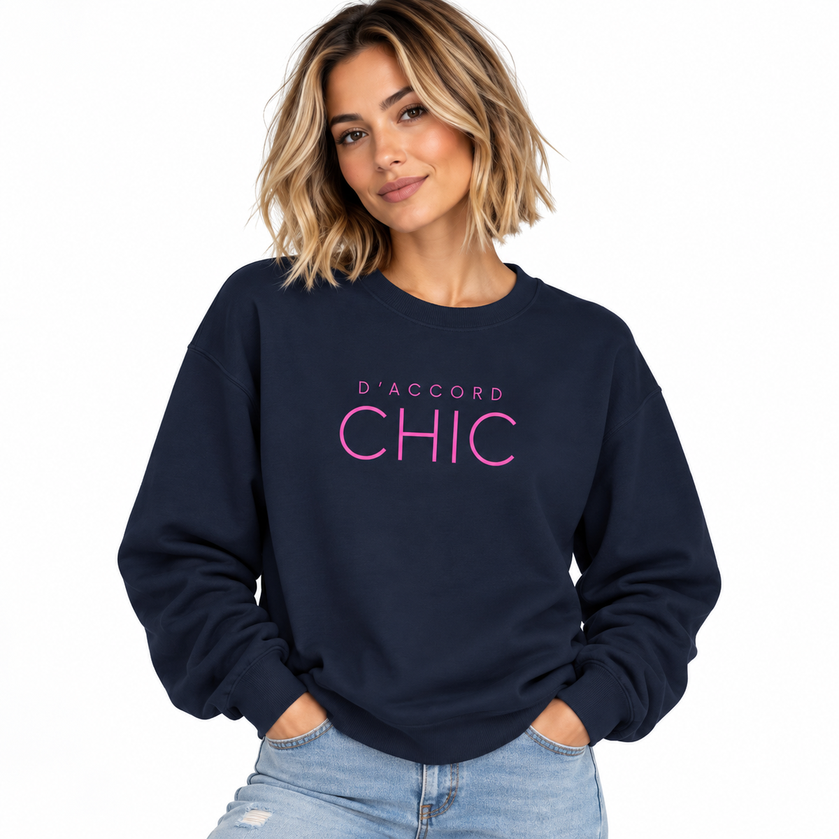 D’Accord Chic Graphic Crewneck Sweatshirt
