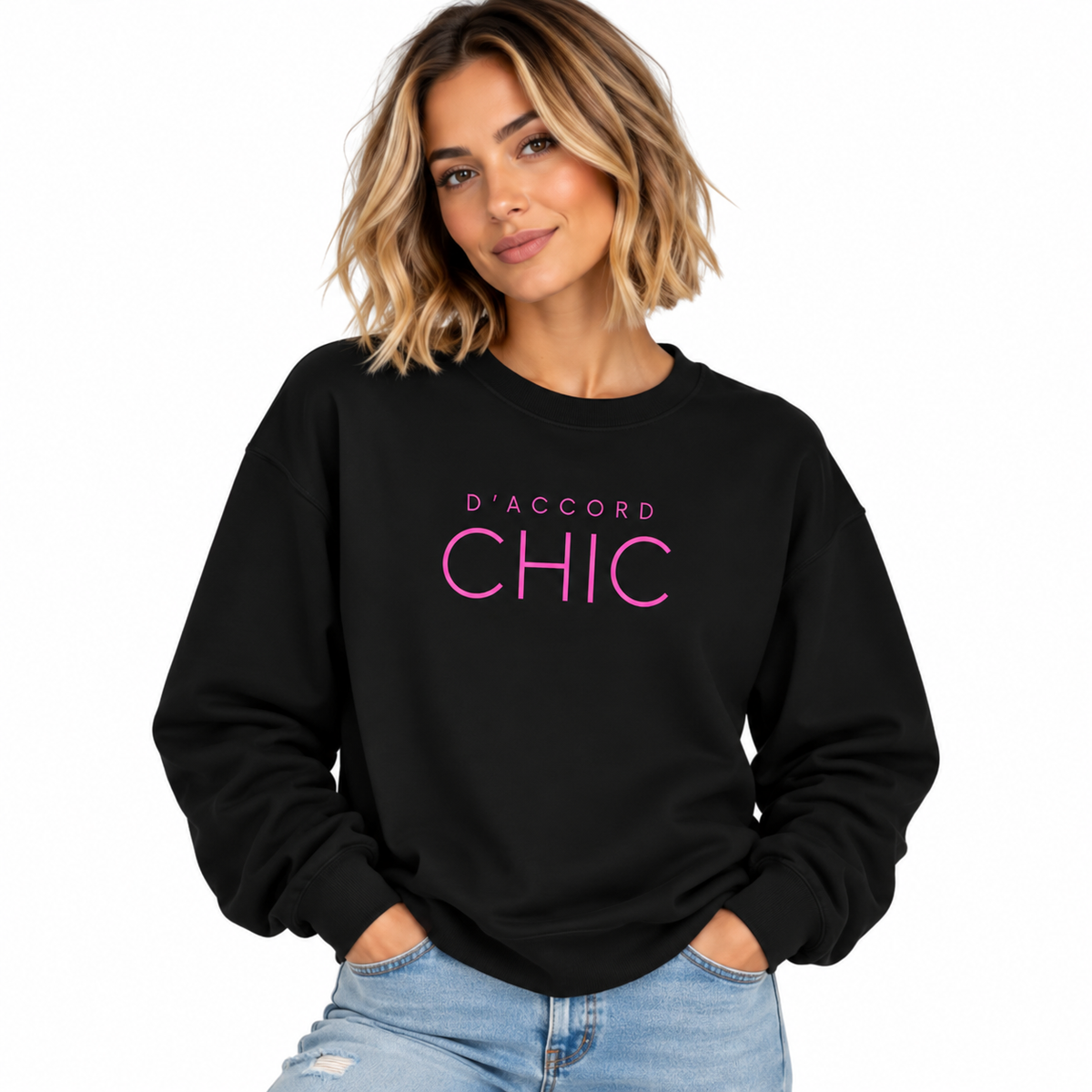 D’Accord Chic Graphic Crewneck Sweatshirt