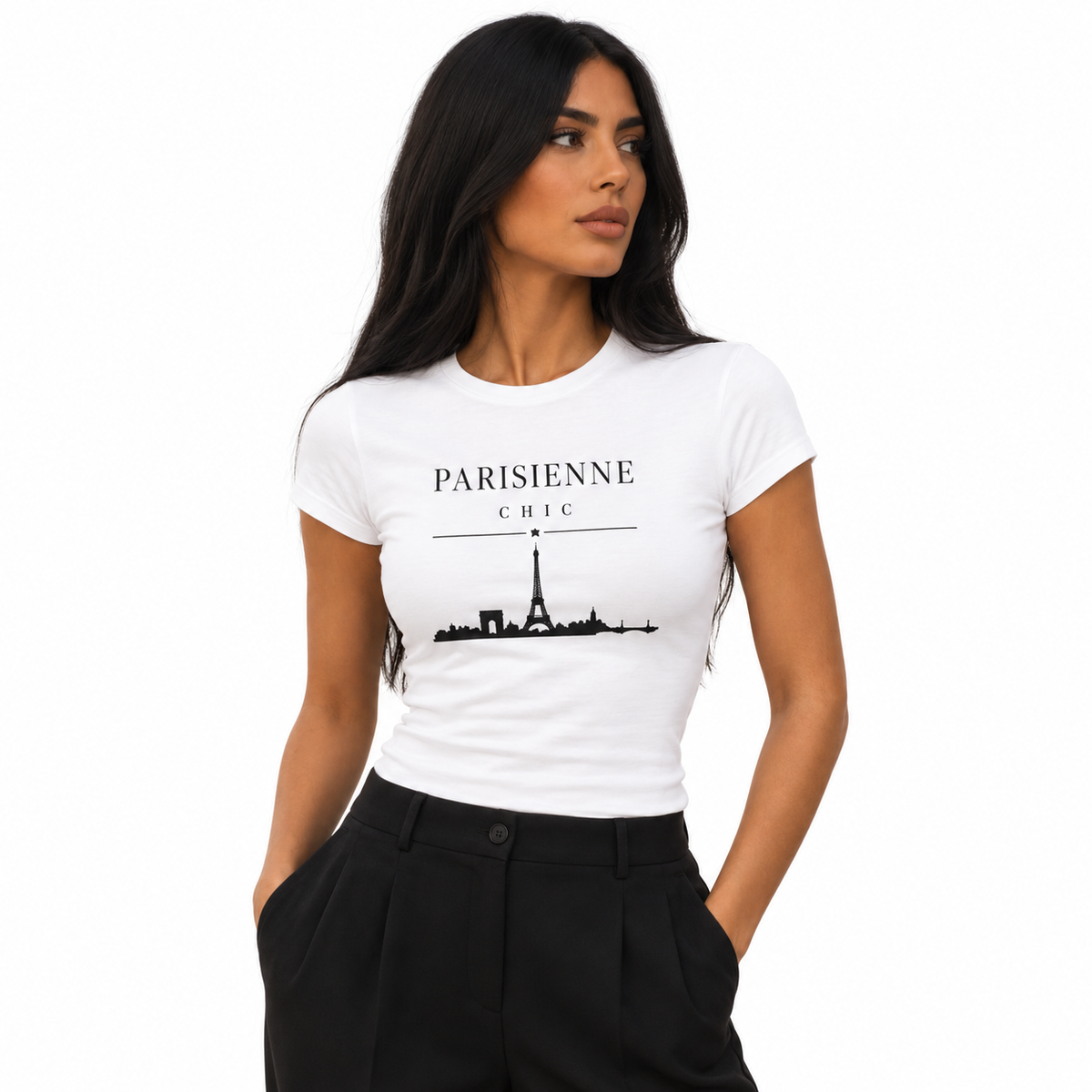 Parisienne Chic Women’s Fitted T-Shirt
