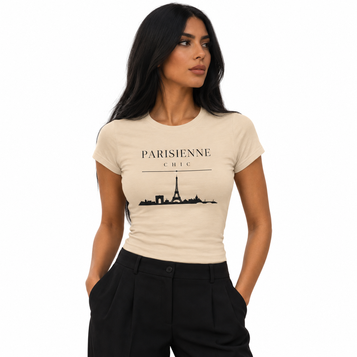 Parisienne Chic Women’s Fitted T-Shirt
