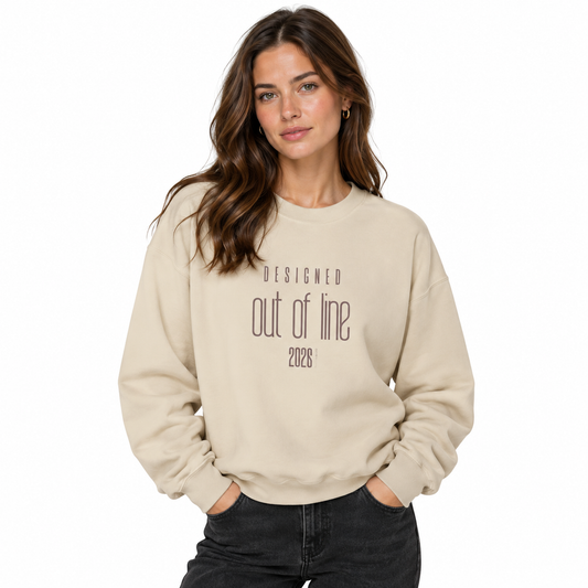 Designed Out of Line 2026 Graphic Crewneck Sweatshirt