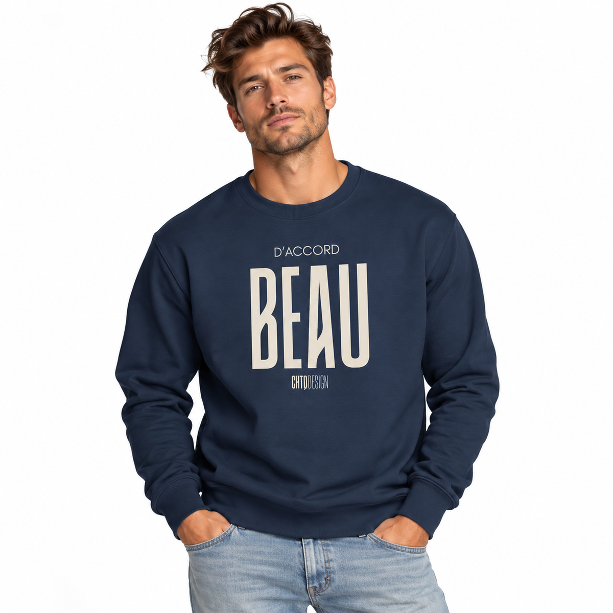 D’ACCORD BEAU Men’s Crewneck Sweatshirt