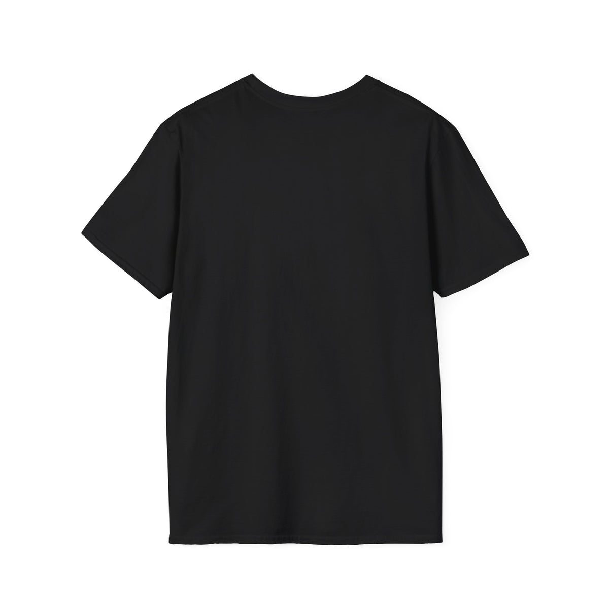 Black short-sleeve T-shirt with “DESIGNED OUT OF LINE” and “BY CHTQ” printed on the front, displayed against a clean white background.