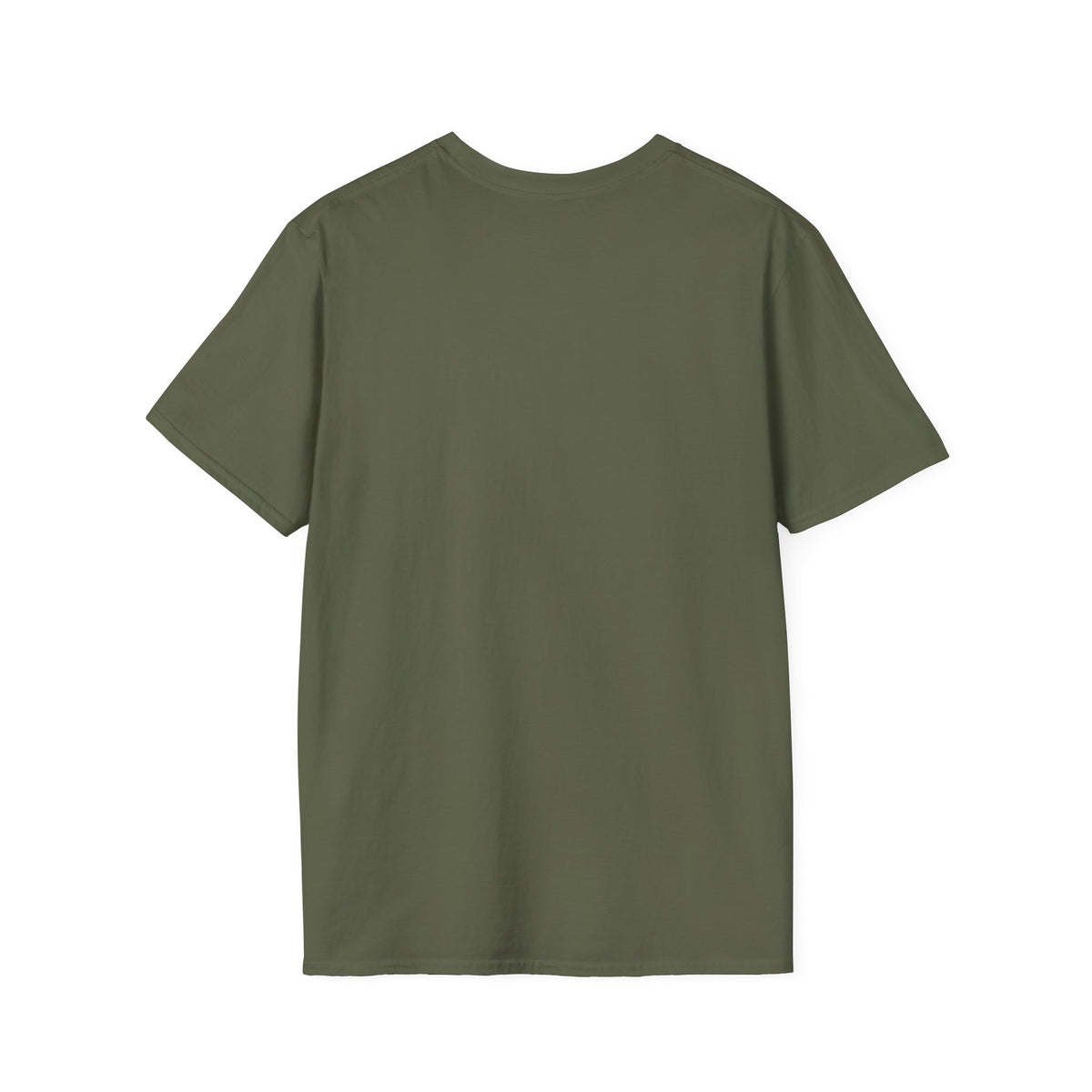A green short-sleeve crewneck T-shirt with “DESIGNED OUT OF LINE” and “BY CHTQ” printed in pink across the chest, displayed on a clean white background.