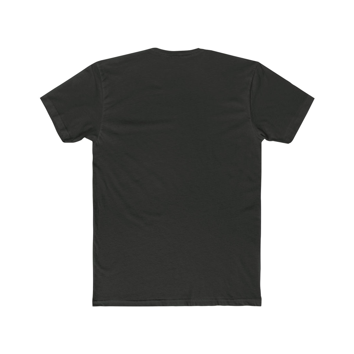 Backside of UNSPIDERABLY Designed Out of Line charcoal gray graphic T-shirt featuring intricate silver-gray spider artwork and white typography, front view