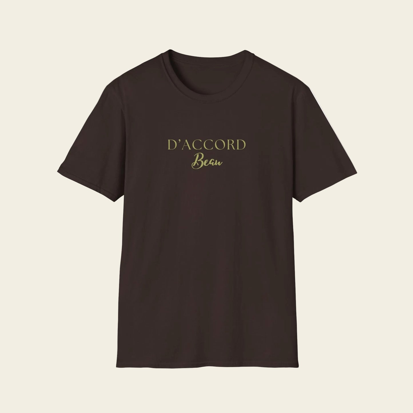 Black t-shirt with 'D'ACCORD Beau'