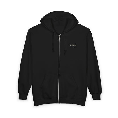 A black hoodie with text 'Primadonna A little bit dramatic' on back, and CHTQ 26 printed on chest