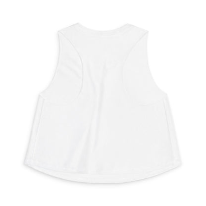 White sleeveless top on a white background