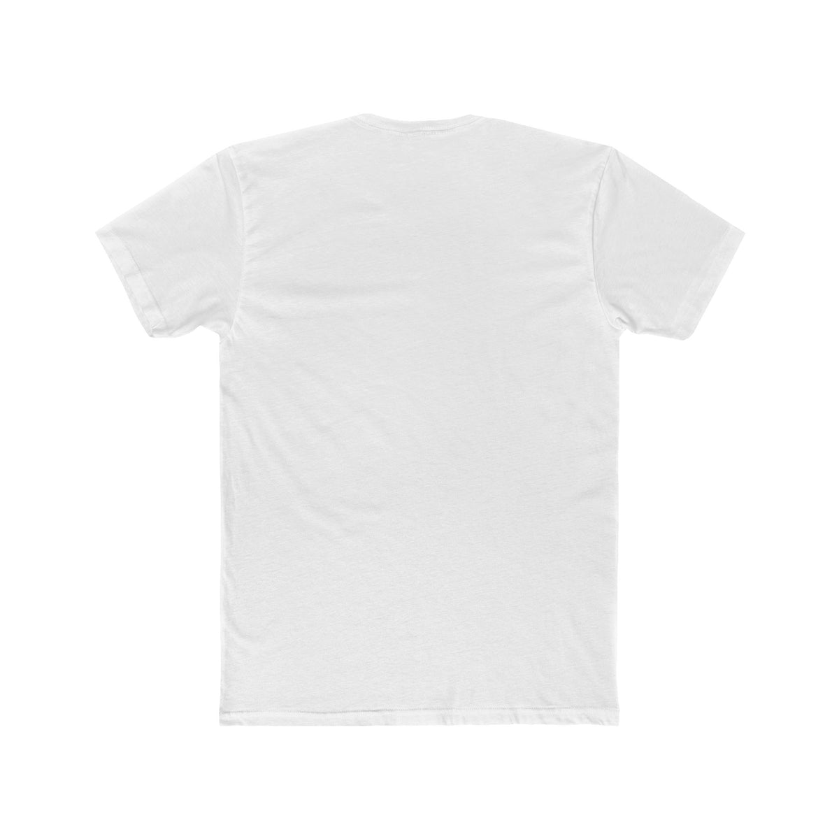 Backvief of UNSPIDERABLY Designed Out of Line white graphic T-shirt featuring black spider artwork and minimalist typography by CHTQ Design, front view