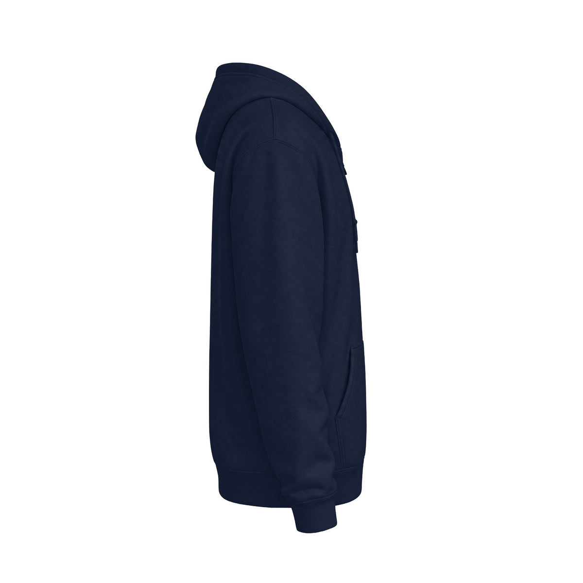 Side profile of a navy blue hoodie with text 'Primadonna A little bit dramatic' and CHTQ 26 printed on chest