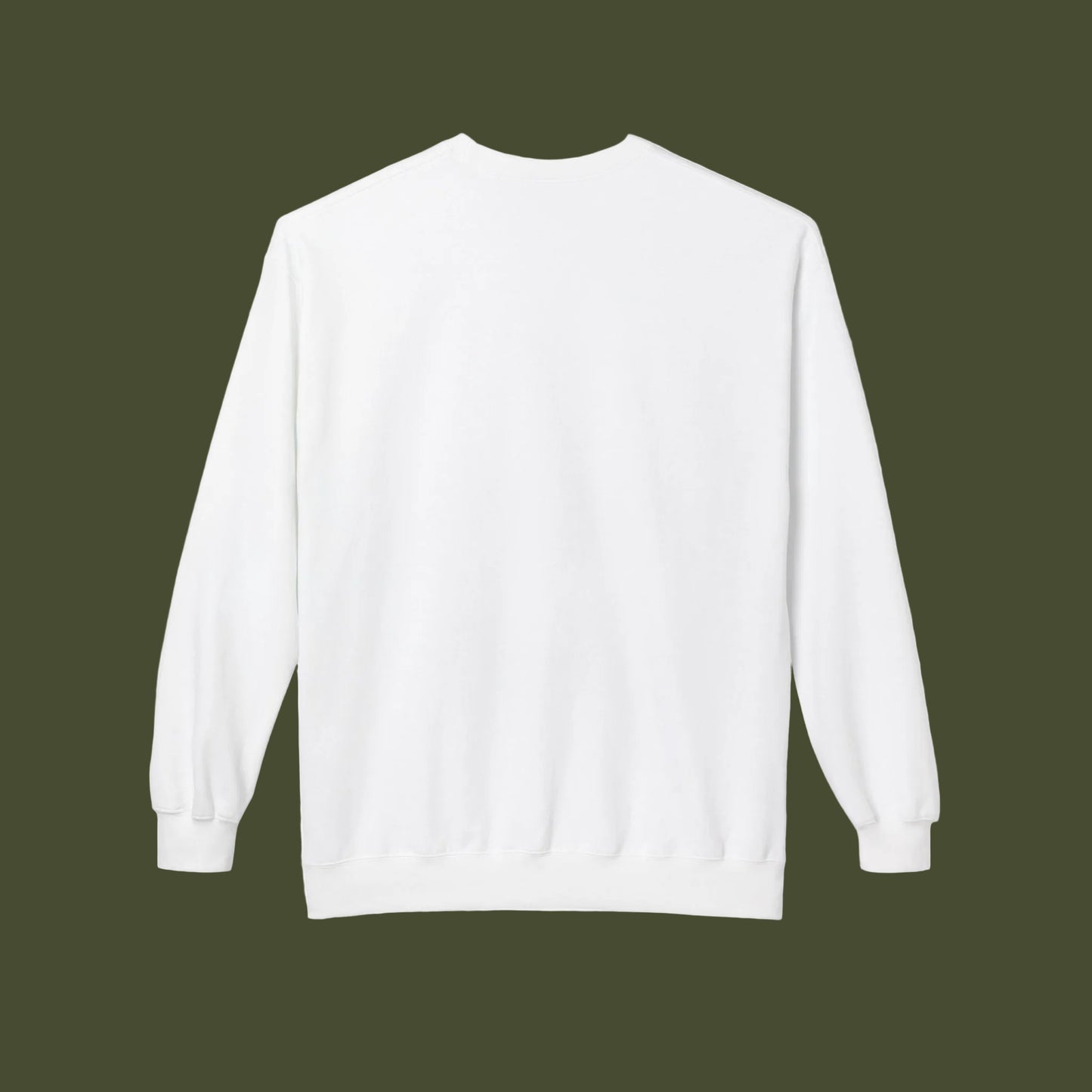 White sweatshirt on a white background