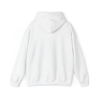 Back view of the white CHIC PARISIENNE BY CHTQ pullover hoodie, showing the plain back design against a white background.