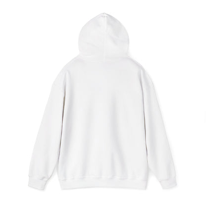 Back view of the white CHIC PARISIENNE BY CHTQ pullover hoodie, showing the plain back design against a white background.
