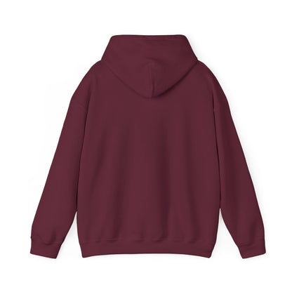 Maroon Chic by Chaotique pullover hoodie shown from the back, featuring a clean minimalist design and relaxed everyday fit.