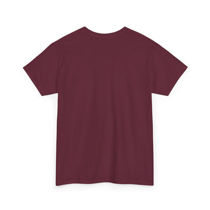 Maroon t-shirt on a white background