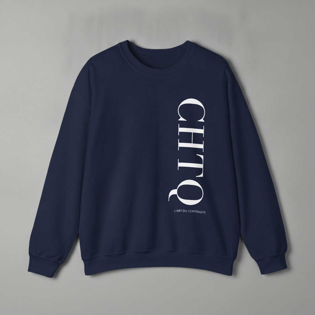 CHTQ Men’s Black Graphic Sweatshirt – L’Art du Contraste