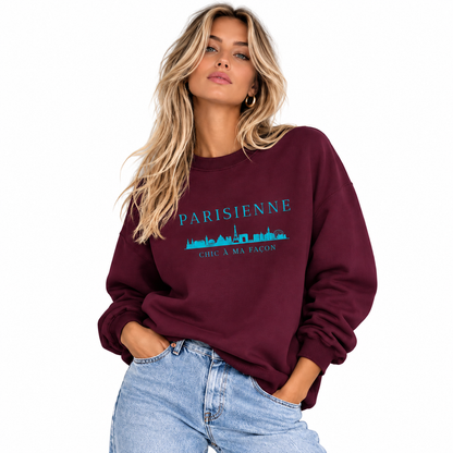 PARISIENNE Chic à Ma Façon Paris Graphic Sweatshirt